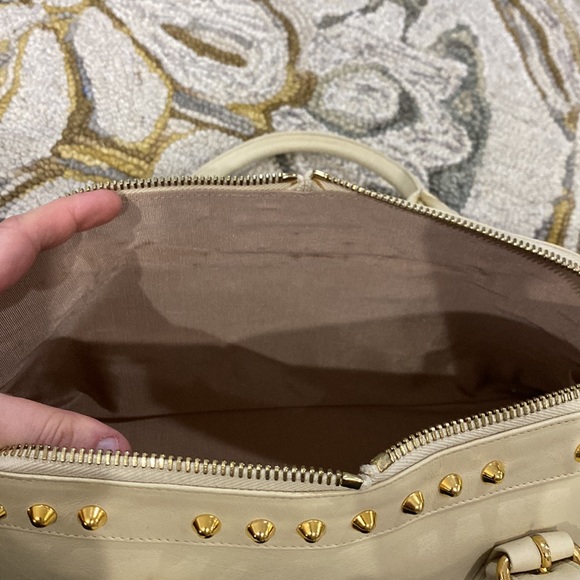 💕 Jennifer Scott Mahsa vixen bone  Italian leather satchel gorgeous $559 💕 - Picture 10 of 13